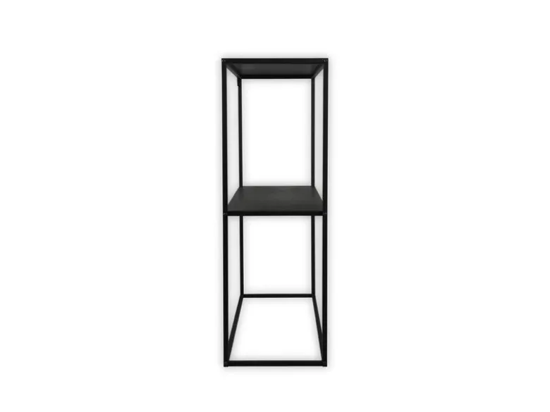 Konsolentisch ALEXIS - Beistelltisch rechteckig aus Metall Schwarz 80x80cm
