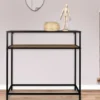 Konsolentisch AVELIN in Holzoptik und Schwarz, Breite 80cm