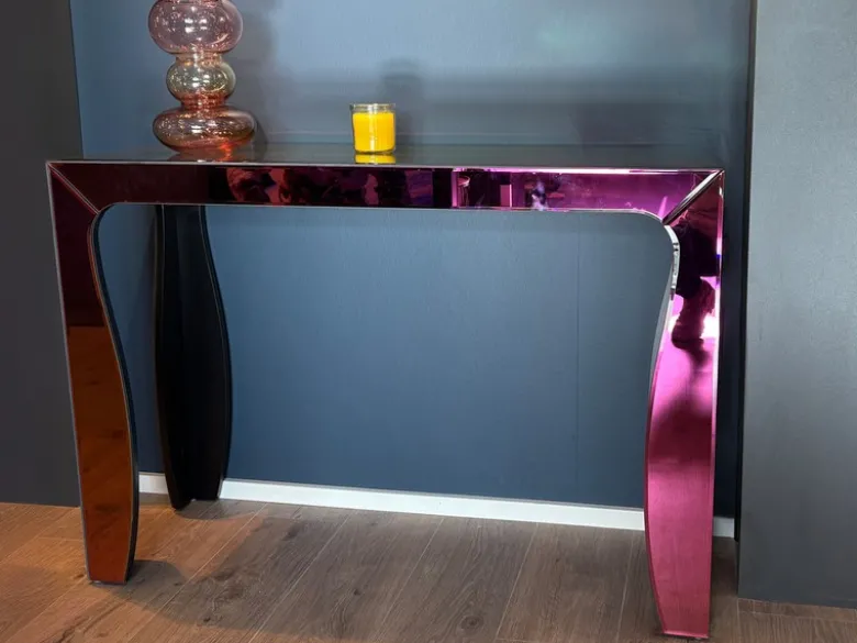 Konsolentisch VERRO mit Spiegelglas mehrfarbig, Breite 110cm
