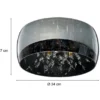 Kristall LED Deckenleuchte Glas Chrom verspiegelt & Rauchglas Optik, Ø 34cm