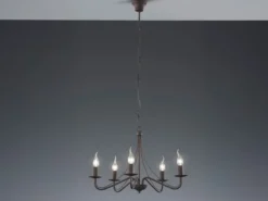 Kronleuchter COUNTRY Landhaus 5-flammig Metall in Rostoptik Ø 55cm
