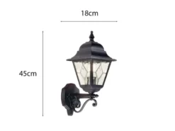 Landhausstil Außenwandleuchte NORFOLK Laterne stehend mit Bleiglas, Höhe 45cm