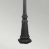 Landhausstil LED Straßenlaterne 3-flammig mit Bleiglas, Höhe 227cm