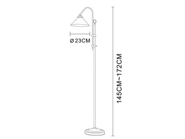 Landhausstil Stehlampe LANDLIFE höhenverstellbar, Höhe 145- max.172cm