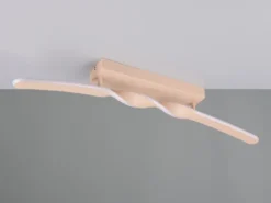 Lange LED Deckenleuchte GINKO Metall Beige, Breite 79cm