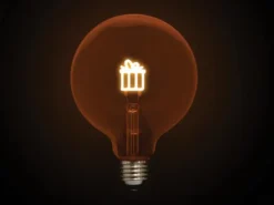 LED Deko Globe Leuchtmittel Geschenk Gold mit E27 Fassung