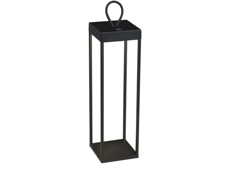 LED Akku Bodenleuchte RAVELLO, Aluminium Schwarz, Höhe 50cm