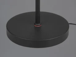 LED Akku Stehlampe MORENO dimmbar mit Flexarm, Schwarz Höhe 137cm