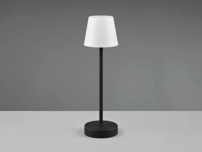 LED Akku Tischleuchte MARTINEZ für Innen & Außen, Schwarz 39cm