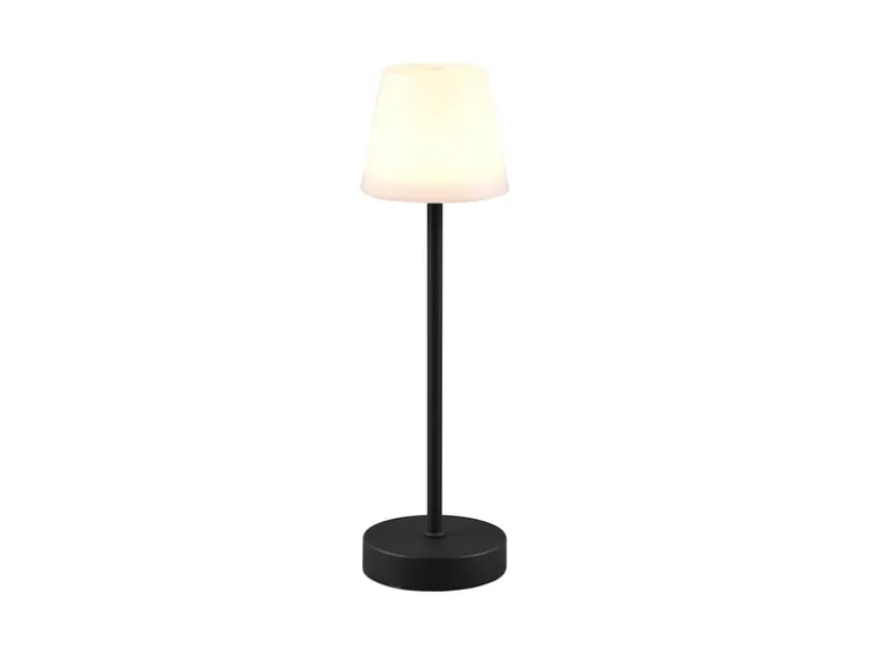 LED Akku Tischleuchte MARTINEZ für Innen & Außen, Schwarz 39cm