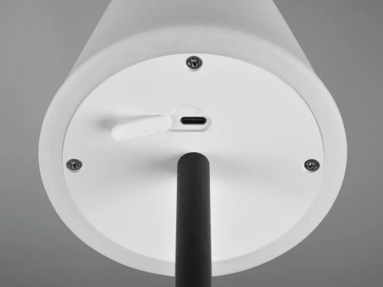 LED Akku Tischleuchte MARTINEZ für Innen & Außen, Schwarz 39cm