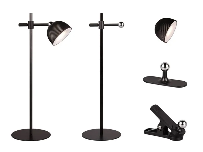 LED Akku Tischleuchte MAXIMA 3 in 1, per USB aufladbar, Schwarz max. Höhe 41cm