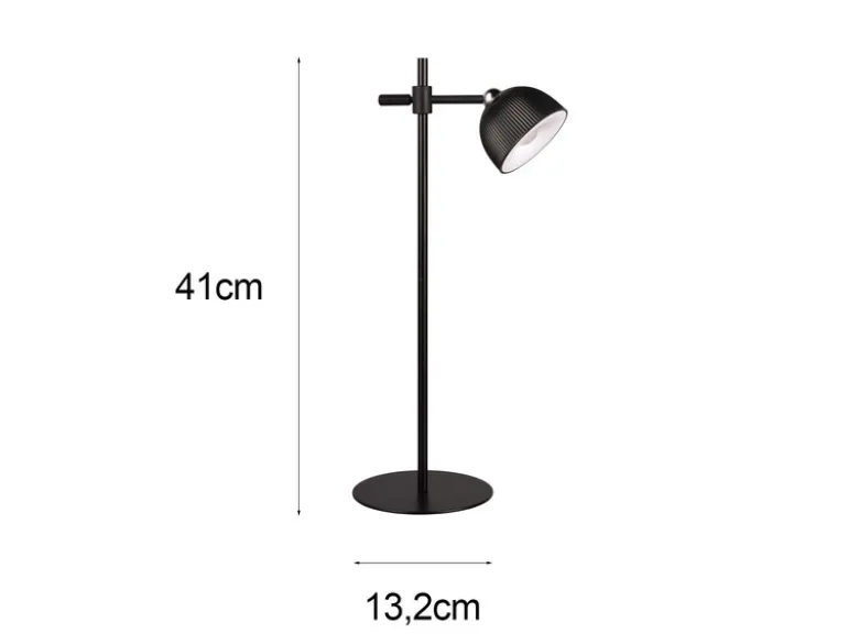 LED Akku Tischleuchte MAXIMA 3 in 1, per USB aufladbar, Schwarz max. Höhe 41cm