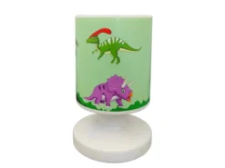 LED Akku Tischleuchte mit Dino Motiven per USB aufladbar, Höhe 20cm