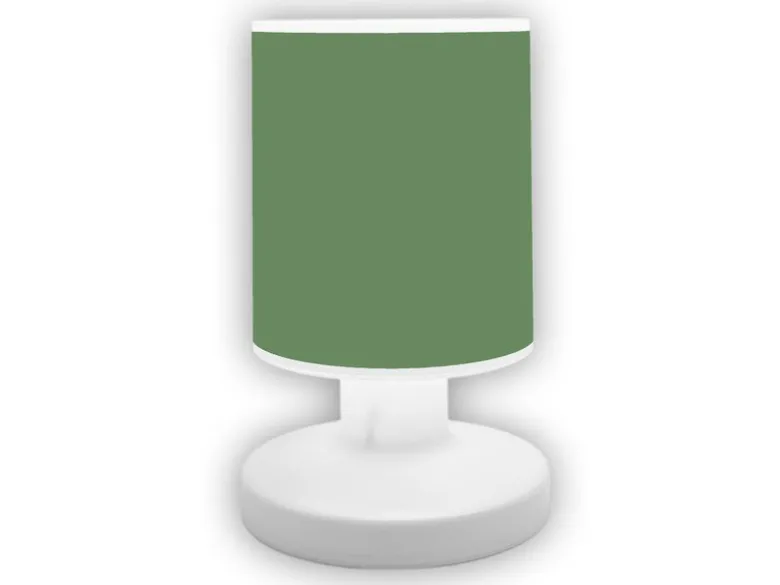 LED Akku Tischleuchte mit Schirm Salbeigrün per USB aufladbar, Höhe 20cm