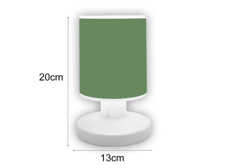 LED Akku Tischleuchte mit Schirm Salbeigrün per USB aufladbar, Höhe 20cm