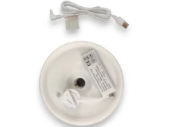 LED Akku Tischleuchte mit Schirm Salbeigrün per USB aufladbar, Höhe 20cm
