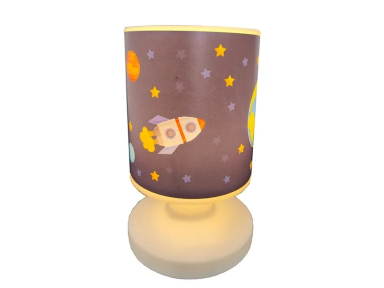 LED Akku Tischleuchte mit Weltall Motiven per USB aufladbar, Höhe 20cm