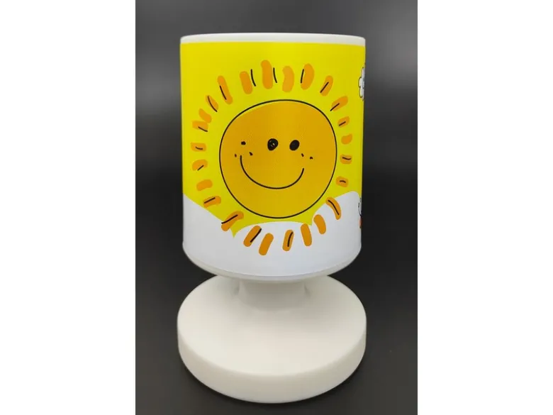 LED Akku Tischleuchte Motiv Sonne und Schmetterling per USB aufladbar, Höhe 20cm