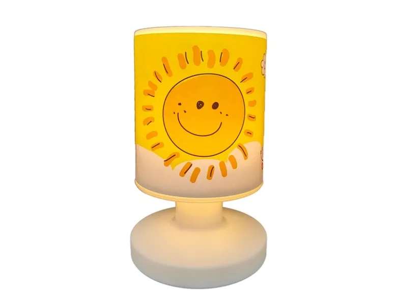 LED Akku Tischleuchte Motiv Sonne und Schmetterling per USB aufladbar, Höhe 20cm