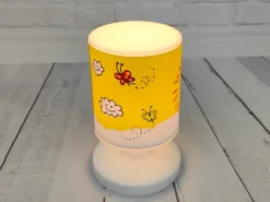 LED Akku Tischleuchte Motiv Sonne und Schmetterling per USB aufladbar, Höhe 20cm
