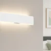 LED Akku Wandleuchte mit Fernbedienung, per USB aufladbar, Weiß, Breite 32cm