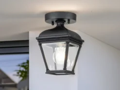 LED Außen Deckenleuchte Laterne im Landhausstil, Höhe 22,5cm