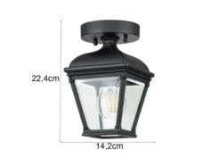 LED Außen Deckenleuchte Laterne im Landhausstil, Höhe 22,5cm