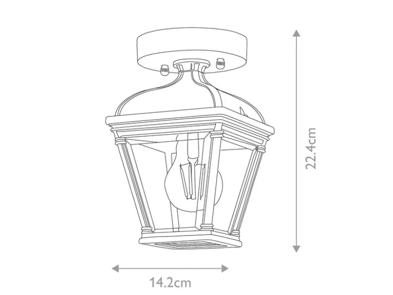 LED Außen Deckenleuchte Laterne im Landhausstil, Höhe 22,5cm