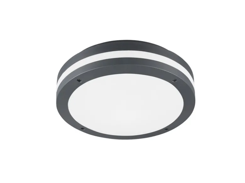 LED Außen Deckenleuchte / Wandleuchte PIAVE mit Bewegungsmelder Anthrazit, Ø30