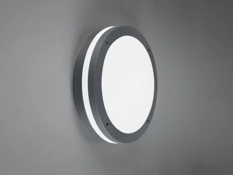 LED Außen Deckenleuchte / Wandleuchte PIAVE mit Bewegungsmelder Anthrazit, Ø30