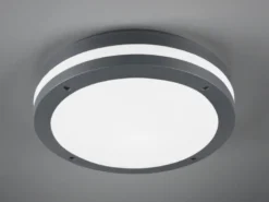 LED Außen Deckenleuchte / Wandleuchte PIAVE mit Bewegungsmelder Anthrazit, Ø30