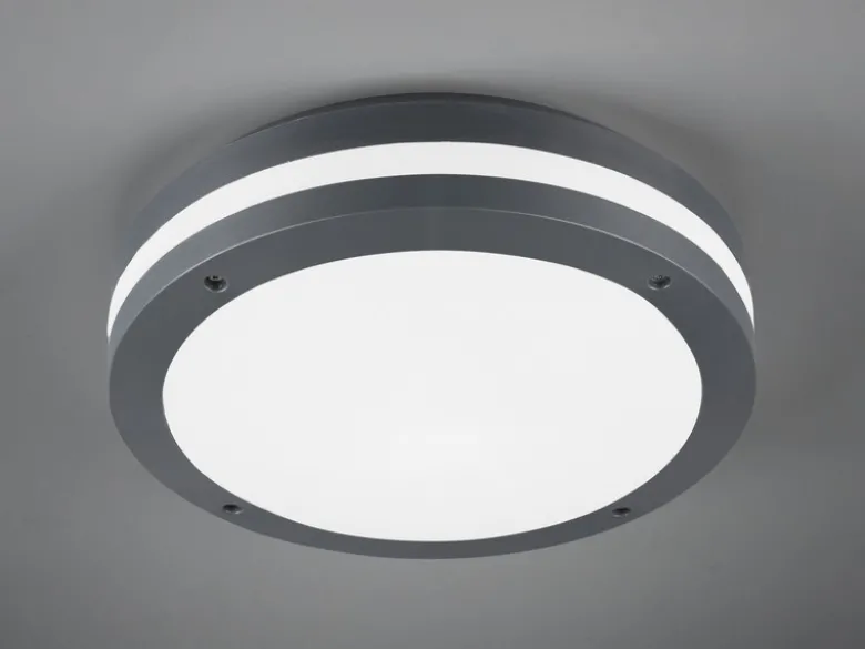 LED Außen Deckenleuchte / Wandleuchte PIAVE mit Bewegungsmelder Anthrazit, Ø30