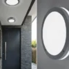 LED Außen Deckenleuchte Wandleuchte 2er SET mit Bewegungsmelder Anthrazit, Ø30cm