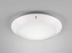 LED Außendeckenleuchte Wandlampe rund in Weiß matt - 26 cm