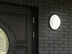 LED Außendeckenleuchte Wandlampe rund in Weiß matt - 26 cm