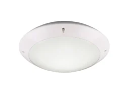 LED Außendeckenleuchte Wandlampe rund in Weiß matt - 26 cm