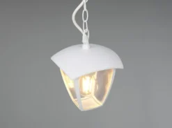LED Außenhängeleuchte im Landhausstil aus Aluminium Weiß, 17x17cm