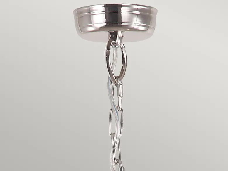 LED Außenhängeleuchte im Landhausstil, Silber Ø22cm