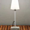 LED Außenstehleuchte / Bodenleuchte klein aus Aluminium, Höhe 59cm, Weiß