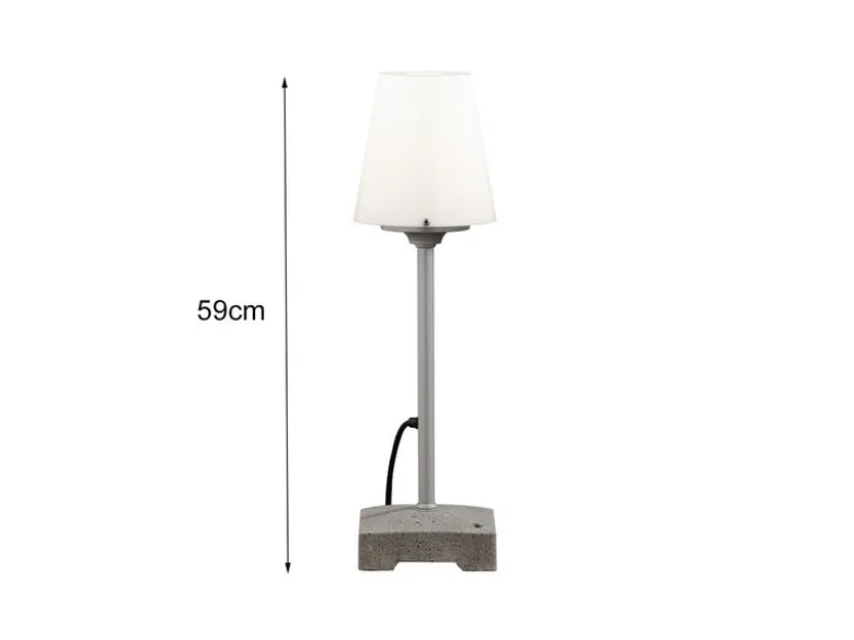 LED Außenstehleuchte / Bodenleuchte klein aus Aluminium, Höhe 59cm, Weiß