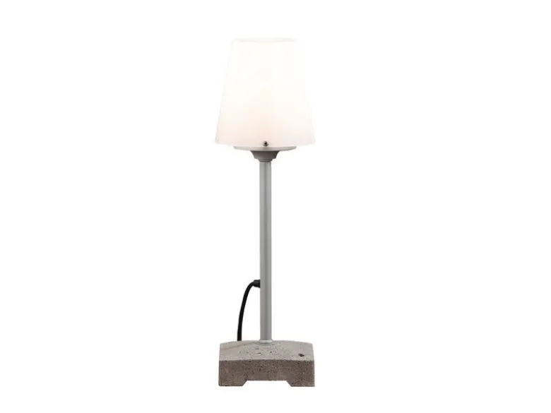 LED Außenstehleuchte / Bodenleuchte klein aus Aluminium, Höhe 59cm, Weiß