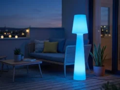 LED Außenstehleuchte mit Fernbedienung & RGBW Farbwechsel, Höhe 110cm