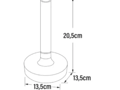LED Außentischleuchte und Blumenvase BIARRITZ mit Akkubetrieb, Weiß Höhe 20cm
