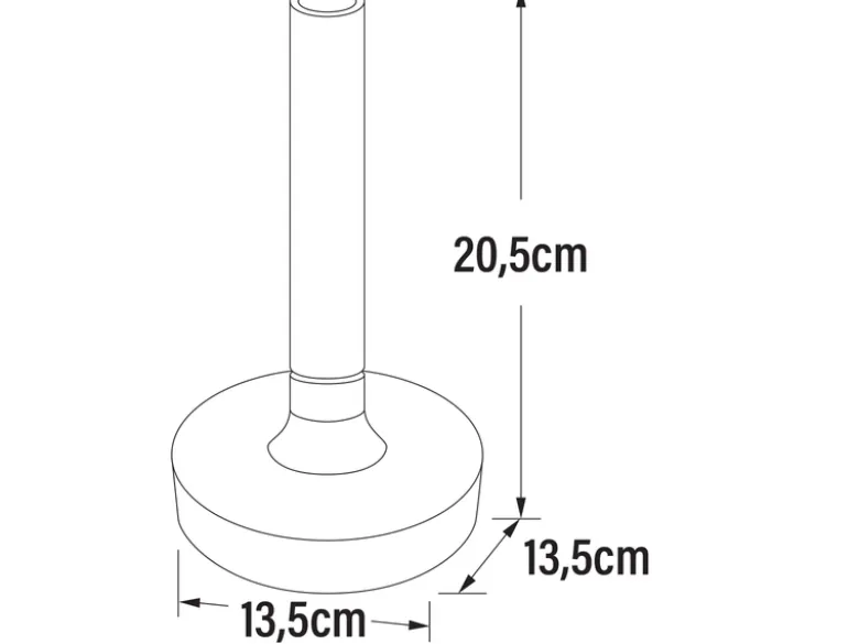 LED Außentischleuchte und Blumenvase BIARRITZ mit Akkubetrieb, Weiß Höhe 20cm