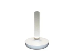 LED Außentischleuchte und Blumenvase BIARRITZ mit Akkubetrieb, Weiß Höhe 20cm