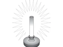 LED Außentischleuchte und Blumenvase BIARRITZ mit Akkubetrieb, Weiß Höhe 20cm