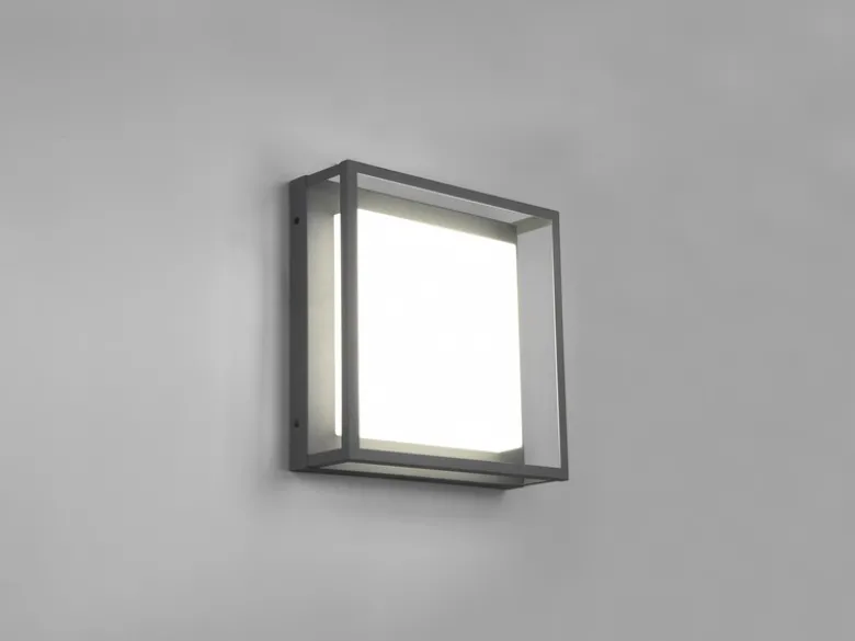 LED Außen Wand- Deckenleuchten 2er SET im Bauhaus Stil, Anthrazit, 30cm breit