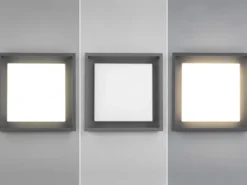 LED Außen Wand- Deckenleuchten 2er SET im Bauhaus Stil, Anthrazit, 30cm breit