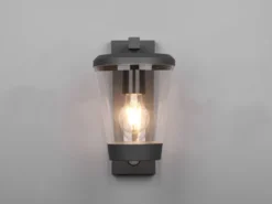 LED Außen Wandlaterne mit Bewegungsmelder Höhe 28cm, Anthrazit